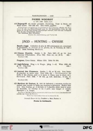 Jagd / Hunting / Chasse (Nr. 420-425)