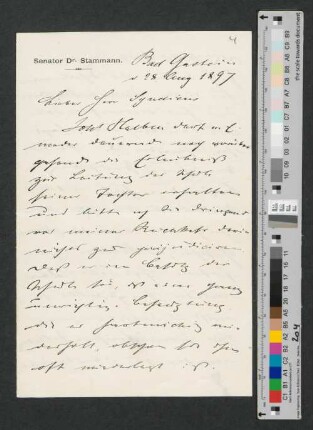 Brief an Werner von Melle
