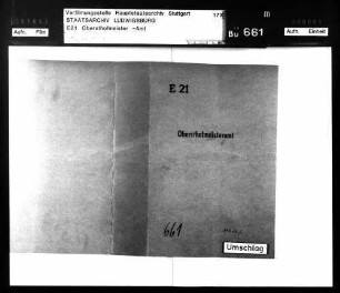 Diarium (Tagebuch) des Obersthofmeisteramts