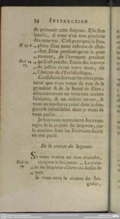 De la crainte du Seigneur