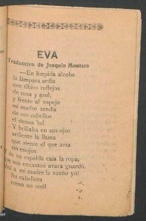 Eva : Traducción de Joaquín Montero