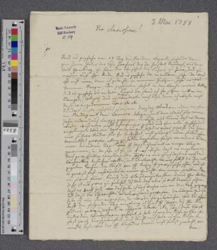 Brief an Johann Albert Heinrich Reimarus