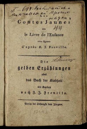 Les Contes Jaunes ou le Livre de l'Enfance : avec figures : mit Kupfern