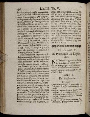 Titulus V. De Praebendis, & Dignitatibus