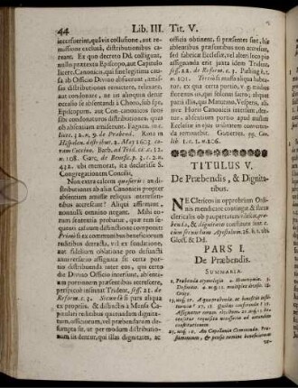 Titulus V. De Praebendis, & Dignitatibus
