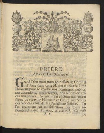 Priére Avant Le Sermon.