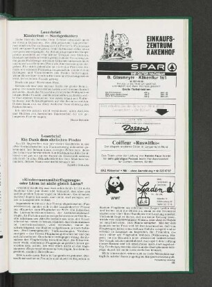 Leserbrief Ein Dank dem ehrlichen Finder