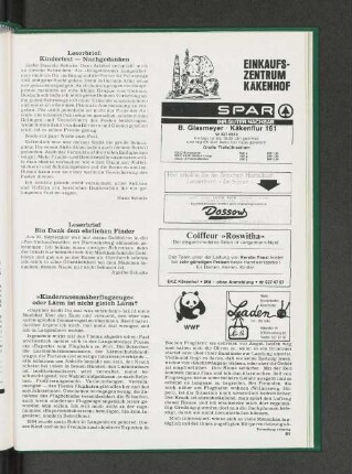 Leserbrief Ein Dank dem ehrlichen Finder