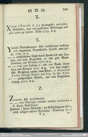 [Yoricks Batrachtungen - ~ nachgelassene Werke]