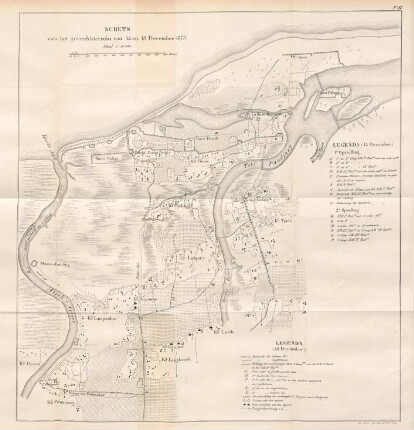 No. II. Schets van het gevechtsterrein van 14 en 18 December 1873