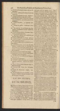 Sectio I. De Nobilibus.