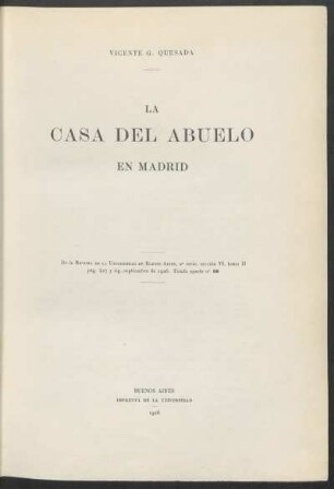 La casa del abuelo en Madrid