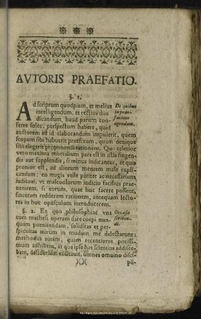 Autoris Praefatio