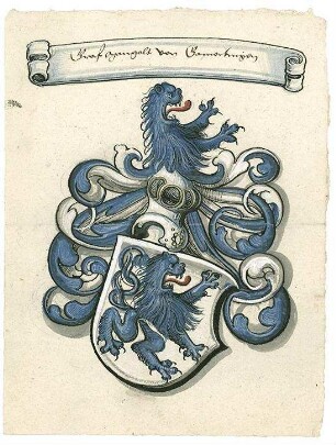 Grafenwappen von Gammertingen und von Hettingen, Stadtwappen von Gammertingen, Ortswappen von Hettingen