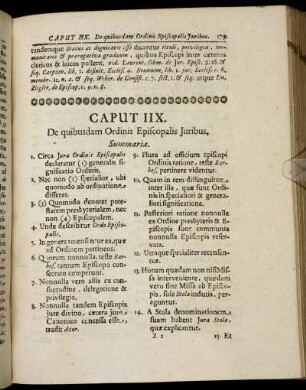Caput IIX. De quibusdam Ordinis Episcopalis Juribus.