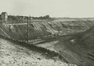 Braunkohle, Kleinleipisch, Kohlenbahneinschnitt Tagebau IV