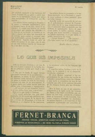 Lo que es imposible