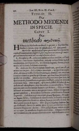 Titulus II. De Methodo Medendi In Specie