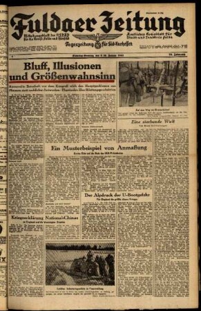 Ausgabe vom Samstag, den 09. Januar 1943.