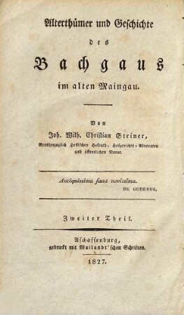 Alterthümer und Geschichte des Bachgaus im alten Maingau, 2. Geschichte der Städte Umstadt und Babenhausen, ihrer ehemaligen Cent und Amtszugehörungen