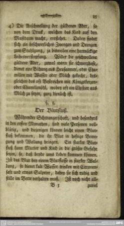 §. 8. Der Blutfluß