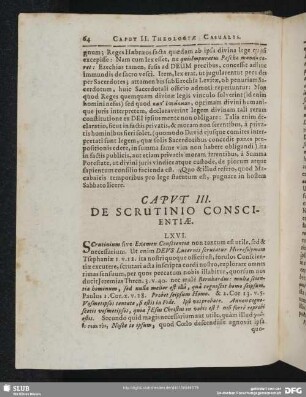 Caput III. De Scrutinio Conscientiae