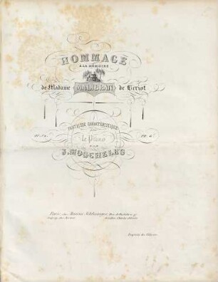 Hommage à la mémoire de Madame Malibran de Beriot : fantaisie caractèristique ; pour le piano ; op. 94
