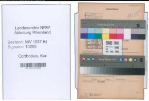 Entnazifizierung Karl Corthobius , geb. 30.08.1900 (Postsekretaer)