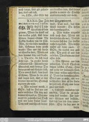 XXXIII. Zur Zeit des Ungewitters.