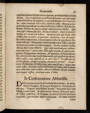 49-53, In Censecratione Abbatissae