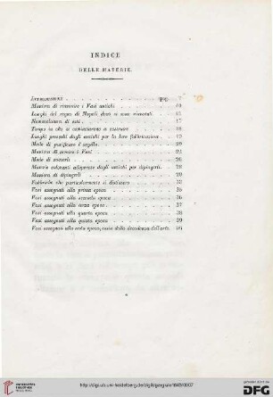 Indice delle Materie