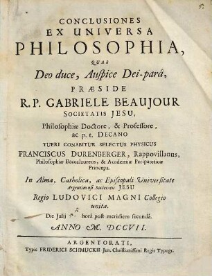 Conclusiones ex universa philosophia