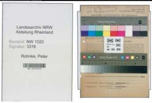 Entnazifizierung Peter Rohnke , geb. 29.06.1895 (Vertreter)