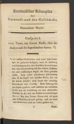 Neunzehnte Woche