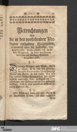 Betrachtungen über die in den vorstehenden Predigten enthaltene Wahrheiten