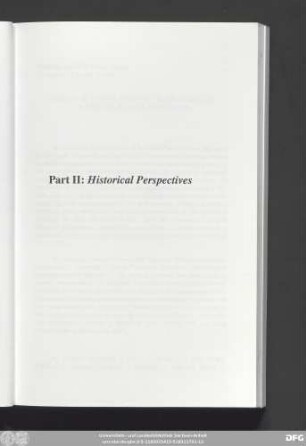 Part II: Historical Perspectives