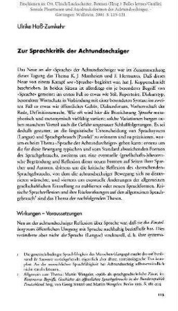 Zur Sprachkritik der Achtundsechziger