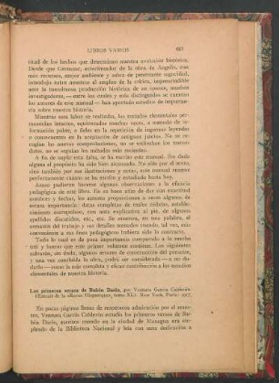 Los primeros versos de Rubén Darío, por Ventura García Calderón