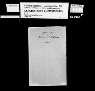 Schuldenwesen der Gesamtgemeinde Obersteinach sowie der Teilgemeinden Altenberg und Brachbach