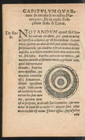 Capitulum Quartum de circulis & motibus Planetarum, Et de causis Eclipsium Solis & Lunae.