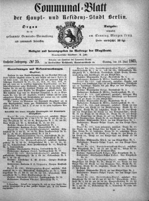1865,25: No. 25, 18. Juni 1865