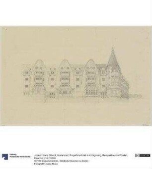 Marienbad, Projekt Kurhotel in Königsberg, Perspektive von Westen