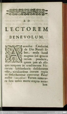 Ad Lectorem Benevolum