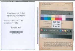 Entnazifizierung Karl Scholz , geb. 24.08.1911 (Feuerwehrmann)