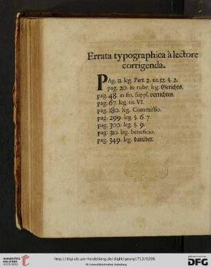 Errata typographica à lectore corrigenda