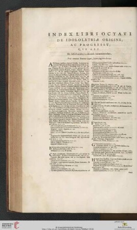 Index libri octavi