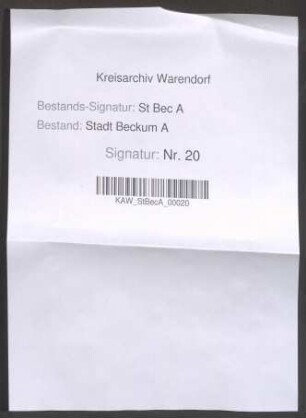 Einkünfte-Register des Almosen-Korbs