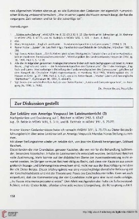 Zur Diskussion gestellt