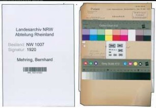 Entnazifizierung Bernhard Mehring , geb. 08.05.1893 (Posthalter)