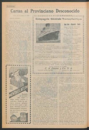 Cartas al provinciano desconocido